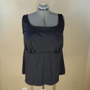 NWOT LANDS' END BLACK TANKINI SZ 22W